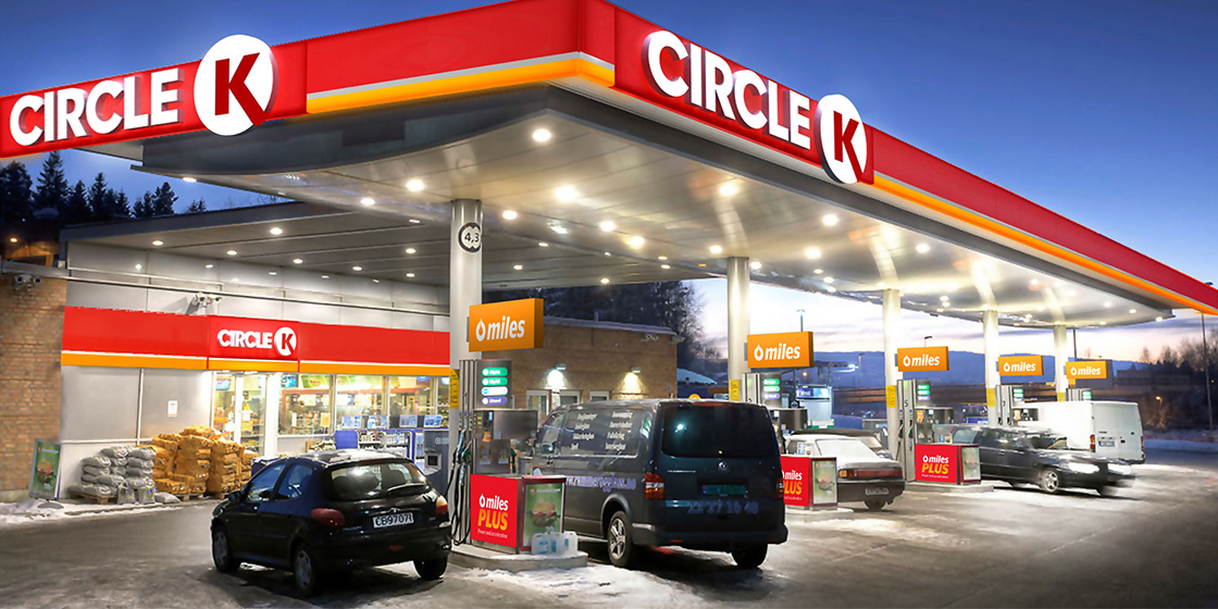 Circle K bensinstasjon med rabatt på bensin og diesel